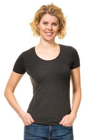 blanco dames stretch t-shirt biologisch katoen Geschikt voor bedrukken