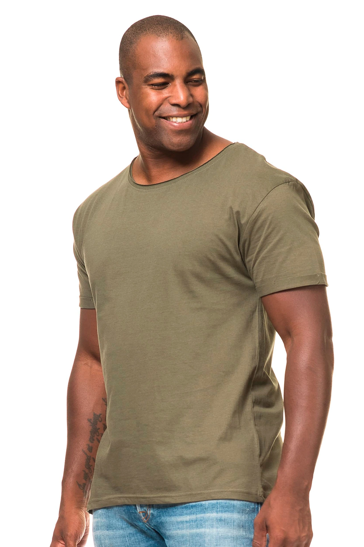 blanco t-shirt met rafelige halslijn 100% biologisch katoen, 145 g/m² - Bild 22