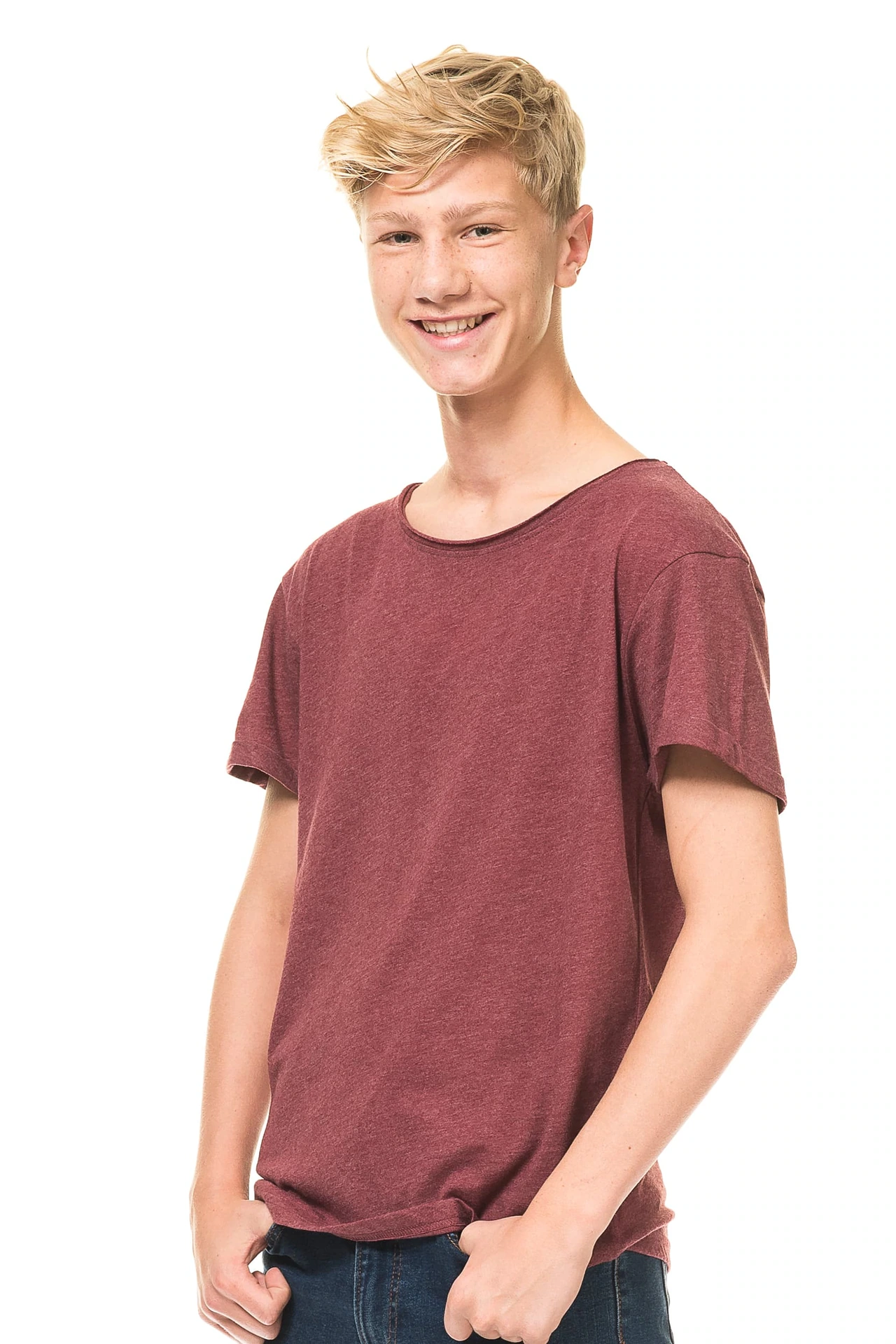 blanco t-shirt met rafelige halslijn 100% biologisch katoen, 145 g/m² - Bild 29