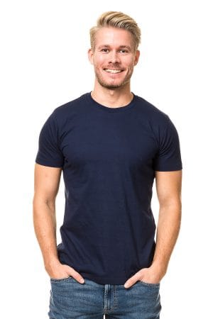 Modernes, tailliertes Herren-T-Shirt aus Baumwolle