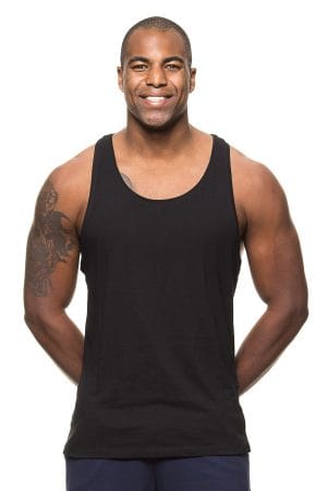 Racerback-Top, weißes Label