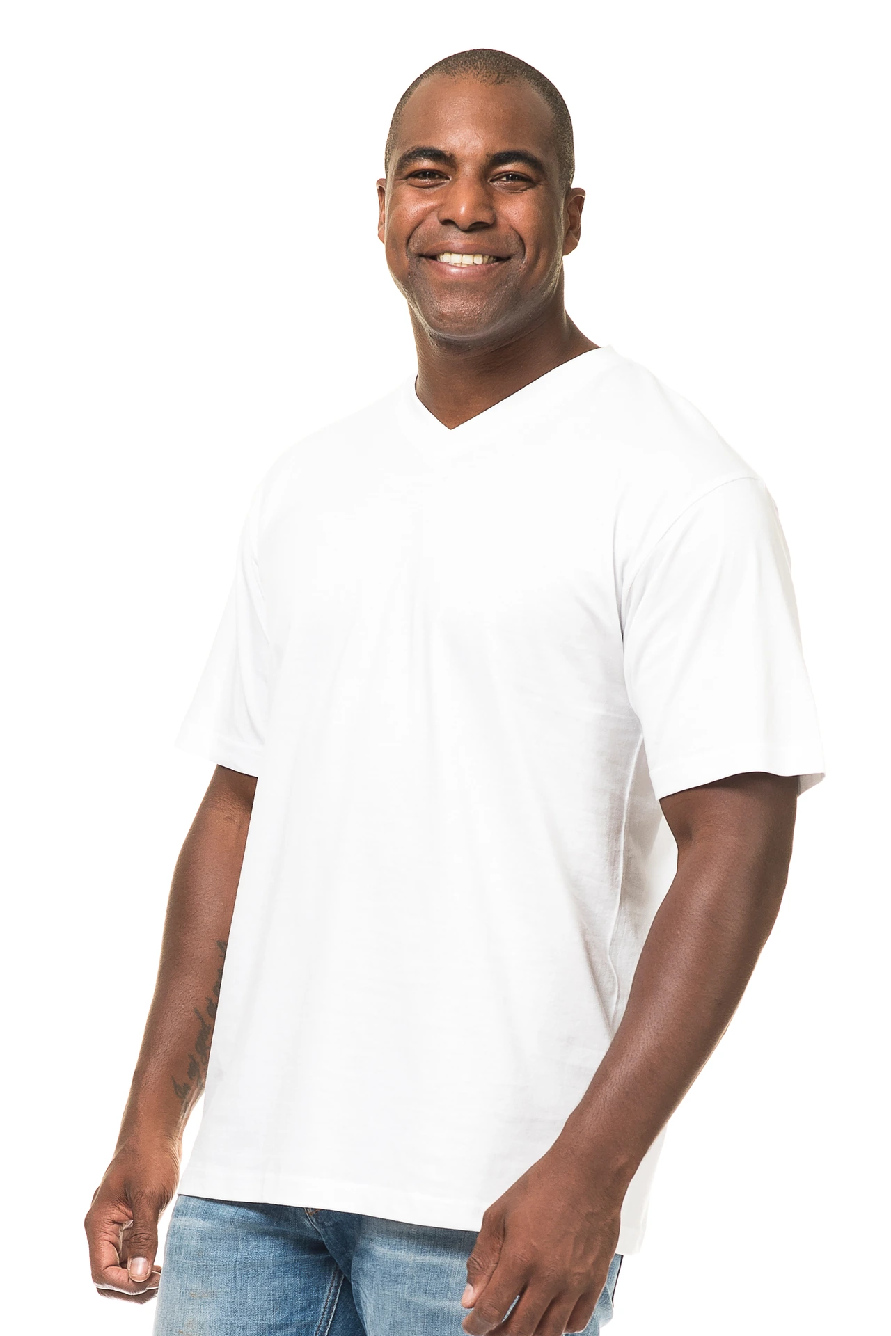 blanco klassiek t-shirt V-hals 100% katoen 165 g/m² - Bild 17