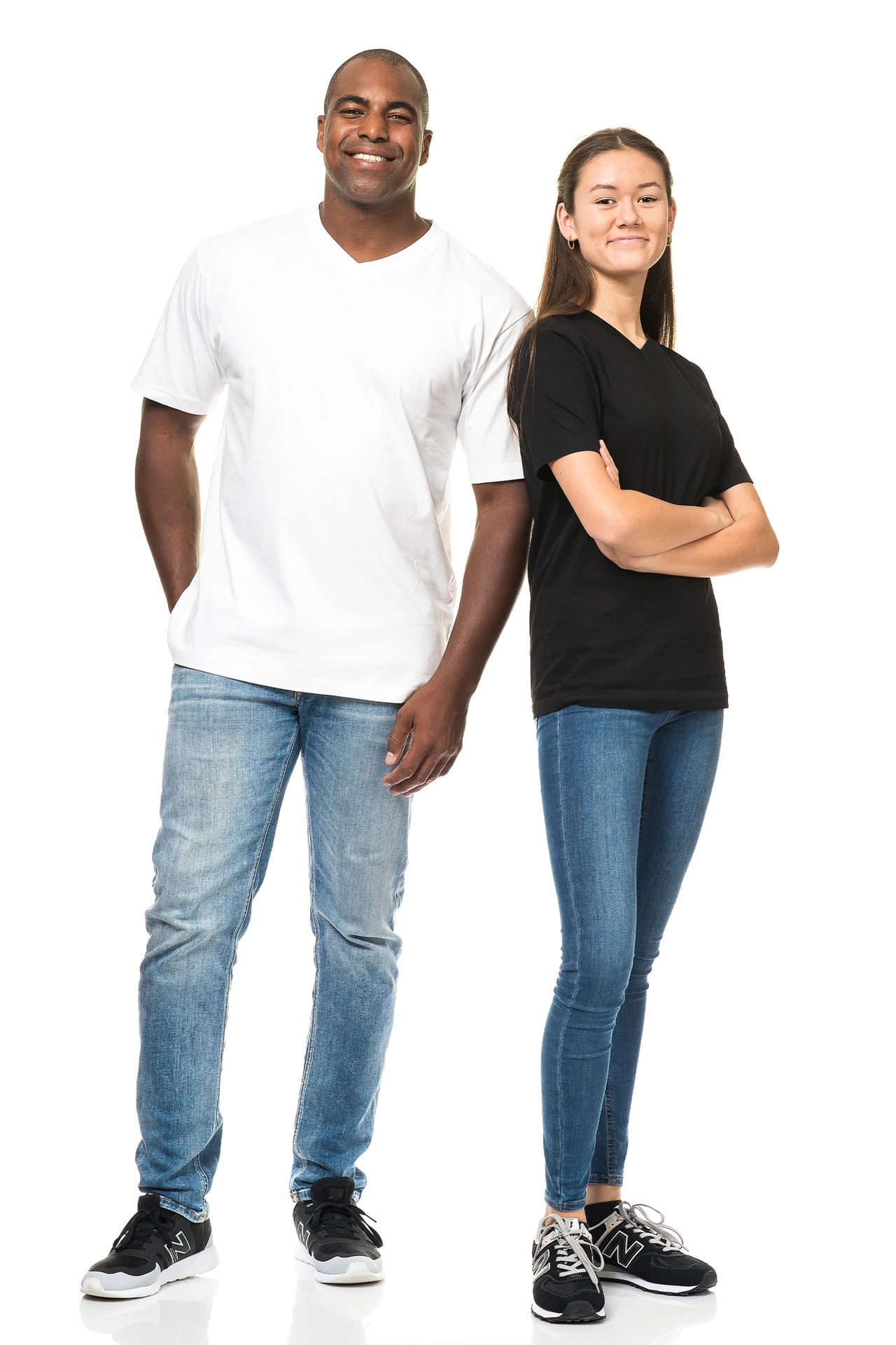 blanco klassiek t-shirt V-hals 100% katoen 165 g/m² - Bild 19
