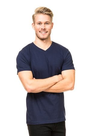 Blanco V-hals T-shirt Lichtgewicht 145 g/m² | Biologisch Katoen